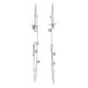 Image 3 : Roberto Coin 18K White Gold 0.50 ctw Diamond & Ruby Large Oval Hoop Earrings