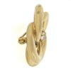 Image 6 : Antique Victorian 14k Yellow Gold Infinity Love Knot Brooch w/ Old Cut Diamond