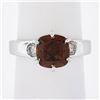 Image 9 : Solid 14K White Gold Cushion Citrine Solitaire & 0.40 ctw Diamond Cocktail Ring