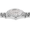 Image 5 : Rolex Mens 36MM Stainless Steel Silver Index Dial 18K Gold Pyramid Diamond Bezel