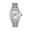 Image 2 : Rolex Ladies Stainless Steel Silver Index Engine Turn Bezel Watch With Rolex Box