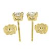 Image 4 : NEW Classic 14k Yellow Gold 0.82 ctw Round Brilliant Diamond Prong Stud Earrings