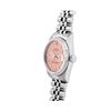 Image 3 : Rolex Ladies Stainless Steel Midsize 31MM Salmon Arabic Dial 18K Gold Fluted Bez