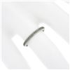 Image 3 : Antique 18k White Gold Detailed Wheat Work w/ Milgrain Sides Stack Band Ring