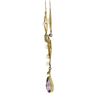 Image 5 : Antique Victorian 14k Gold Pear Amethyst Seed Pearl Dangle Lavalier Necklace