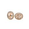 Image 3 : 14kt Dia and Morganite Halo Earrings