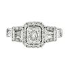 Image 6 : Solid 14k White Gold 1.46 ctw Radiant Diamond Engagement Ring
