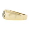 Image 3 : Men's 14K TT Gold 0.20 ctw Round Brilliant Diamond Belcher Cluster Solitaire Rin