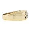 Image 4 : Men's 14K TT Gold 0.20 ctw Round Brilliant Diamond Belcher Cluster Solitaire Rin