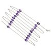 Image 1 : 14k White Gold 19.72 ctw 18 Station Oval Amethyst by the Yard 38" Chain Necklace