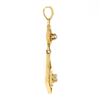 Image 3 : Antique 14K Gold 0.12 ctw Round Diamond Open Target Drop Dangle Lavalier Pendant