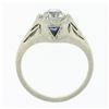 Image 8 : Antique Art Deco 18k Gold GIA Old European Diamond Sapphire Engagement Ring
