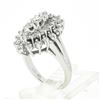 Image 8 : Vintage 14K White Gold 1.03 ctw Prong Diamond Navette Shape Tiered Cluster Ring