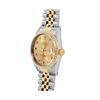 Image 3 : Rolex Mens Two Tone Sapphire Factory Champagne Diamond Dial Fluted Bezel Datejus