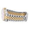 Image 7 : Rolex Mens Two Tone Sapphire Factory Champagne Diamond Dial Fluted Bezel Datejus