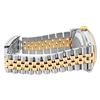 Image 8 : Rolex Mens Two Tone Sapphire Factory Champagne Diamond Dial Fluted Bezel Datejus