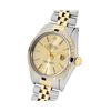 Image 3 : Rolex Mens Two Tone Champagne Index Dial Yellow Gold And Sapphire Datejust With