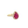 Image 1 : 2.85 ctw Ruby & Diamond Ring - 14KT Yellow Gold