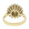 Image 7 : 14K Yellow Gold 7.6mm Pearl Solitaire Ring w/ .85 ctw Fancy Diamond 2 Row Halo