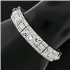 Image 9 : FANCY Antique Art Deco Platinum 6.03 ctw Diamond & Black Onyx 10.9mm Line Bracel