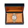 Image 9 : Rolex Mens Two Tone Silver Index Fluted Bezel Jubilee Band Datejust Wristwatch