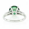 Image 7 : Vintage Platinum 3.04 ctw GIA Round Brilliant Green Emerald Baguette Diamond Rin