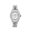 Image 2 : Rolex Ladies Stainless Steel Quickset Silver Index Engine Turn Bezel With Rolex