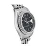 Image 3 : Rolex Ladies Stainless Steel Quickset Black Index Dial Engine Turn Bezel With Ro