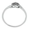 Image 5 : Solid 14K White Gold Polished Open Heart Band Ring w/ 0.25 ctw Pave Set Diamonds