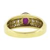Image 3 : 18K Yellow Gold 1.43 ctw GIA Oval Red Ruby & Baguette Diamond Engagement Ring