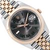 Image 1 : Mens 18K Two Tone Rose Gold And Stainless Steel Wimbledon Roman Dial Datejust 41