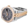 Image 7 : Mens 18K Two Tone Rose Gold And Stainless Steel Wimbledon Roman Dial Datejust 41