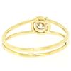 Image 4 : 14k Solid Yellow Gold 0.21 ctw Round Brilliant Diamond Solitaire Open Band Ring