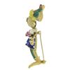 Image 1 : Vintage Martin 18K Gold 0.32 ctw Ruby Detailed Enamel Girl Clown Pin Brooch