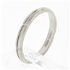 Image 7 : Vintage Palladium 2.45mm Pinched Grooved Eternity Stackable Wedding Band Ring