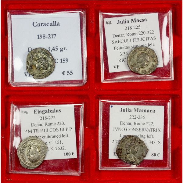ROMAN EMPIRE: LOT of 4 AR denarii