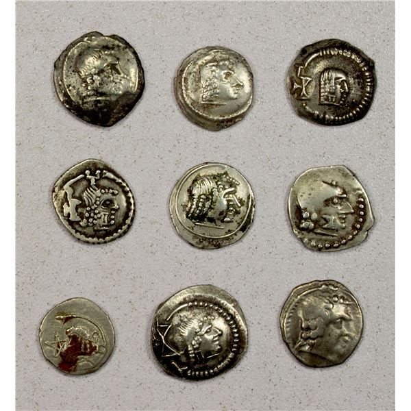 ARABIA: HIMYARITE: LOT of 9 AR fractions