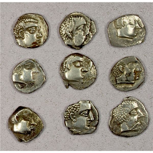ARABIA: QATABAN: LOT of 10 AR hemidrachms