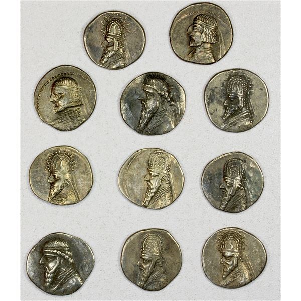 PARTHIAN KINGDOM: LOT of 11 silver drachms