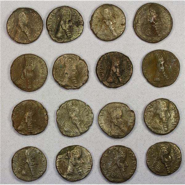 SASANIAN KINGDOM: Ardashir I, 224-241, LOT of 16 billon "tetradrachms"