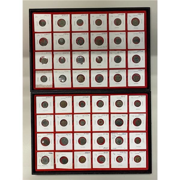 SOGDIANA: LOT of 59 copper cash pieces
