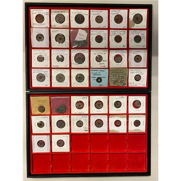 SOGDIANA: LOT of 44 copper cash coins