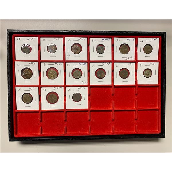 ABBASID: LOT of 15 copper fulus