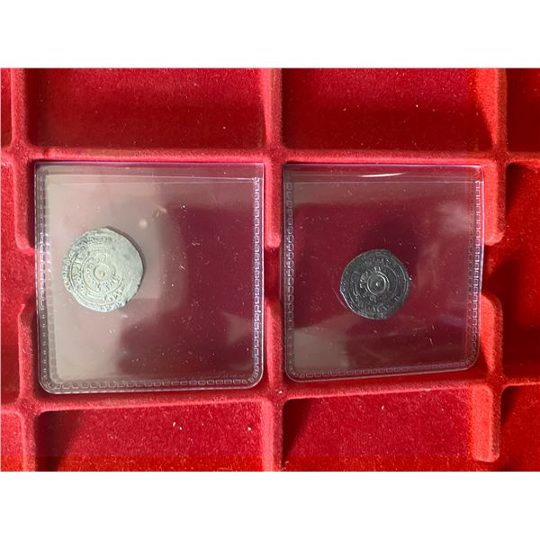 FATIMID: LOT of 2 silver 1/2 dirhams
