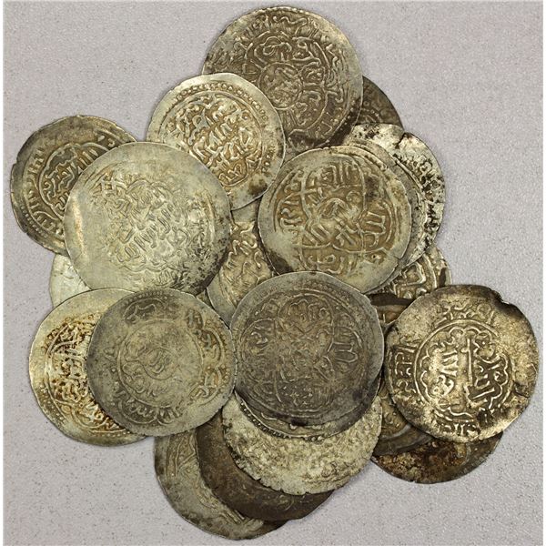 RASULID: LOT of 22 silver dirhams