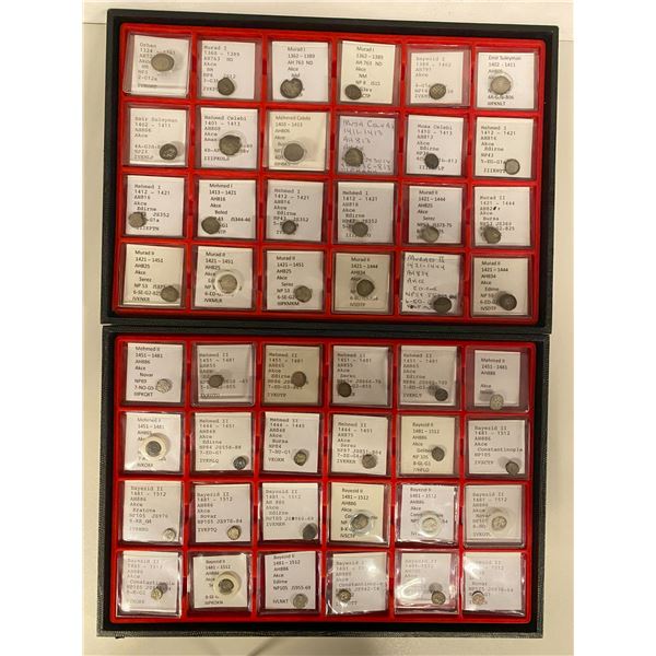 OTTOMAN EMPIRE: LOT of 84 akçes and 4 larger coins