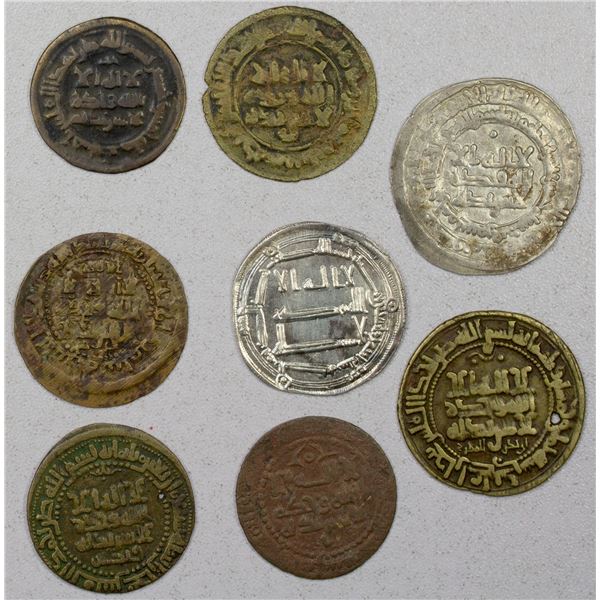 SAMANID: LOT of 6 copper and 2 silver coins