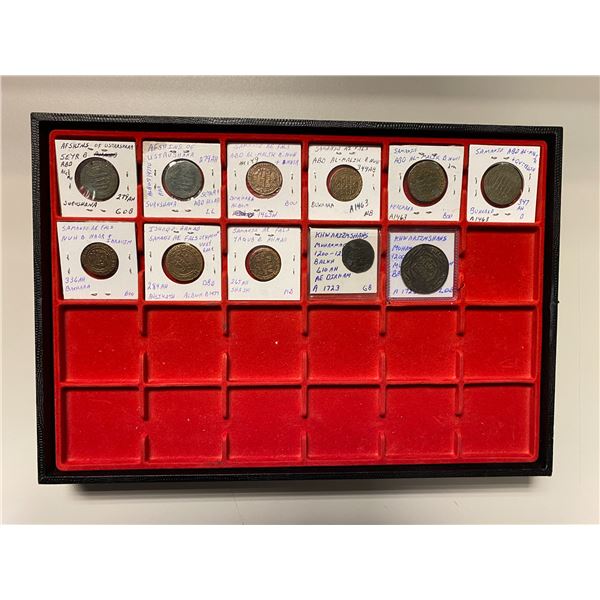 SAMANID, etc.: LOT of 11 copper coins
