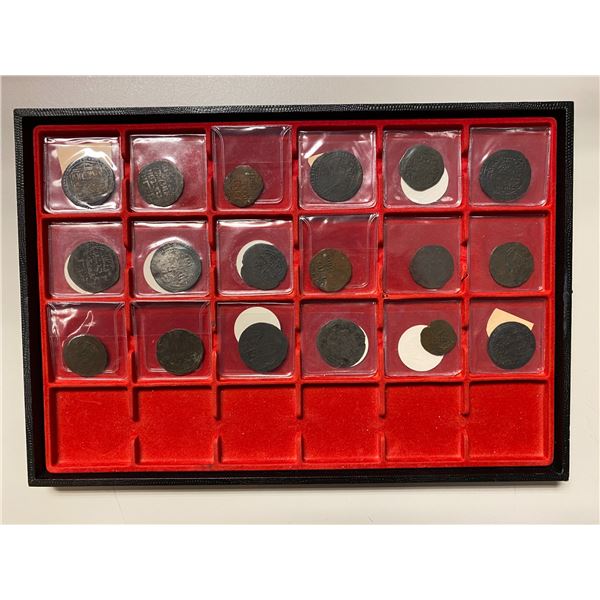 QARAKHANID & CHAGHATAYID: LOT of 18 copper coins