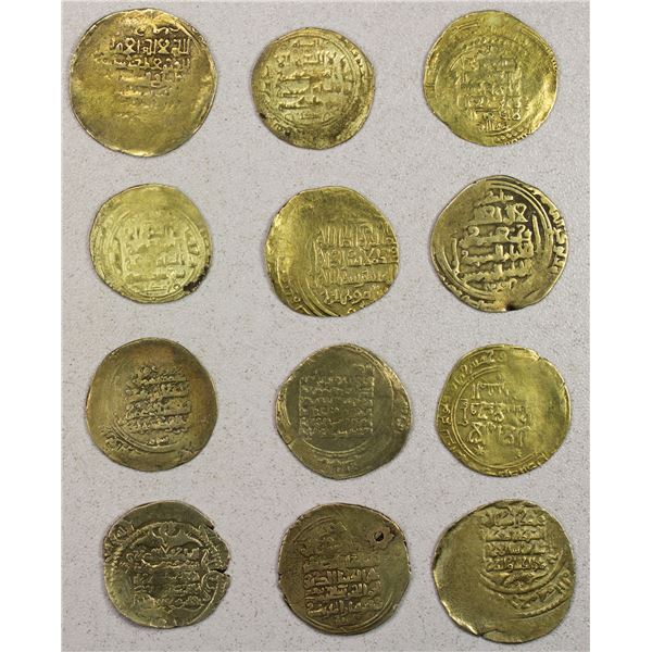GREAT SELJUQ: Sanjar, 1118-1157, LOT of 12 pale to very pale AV dinars